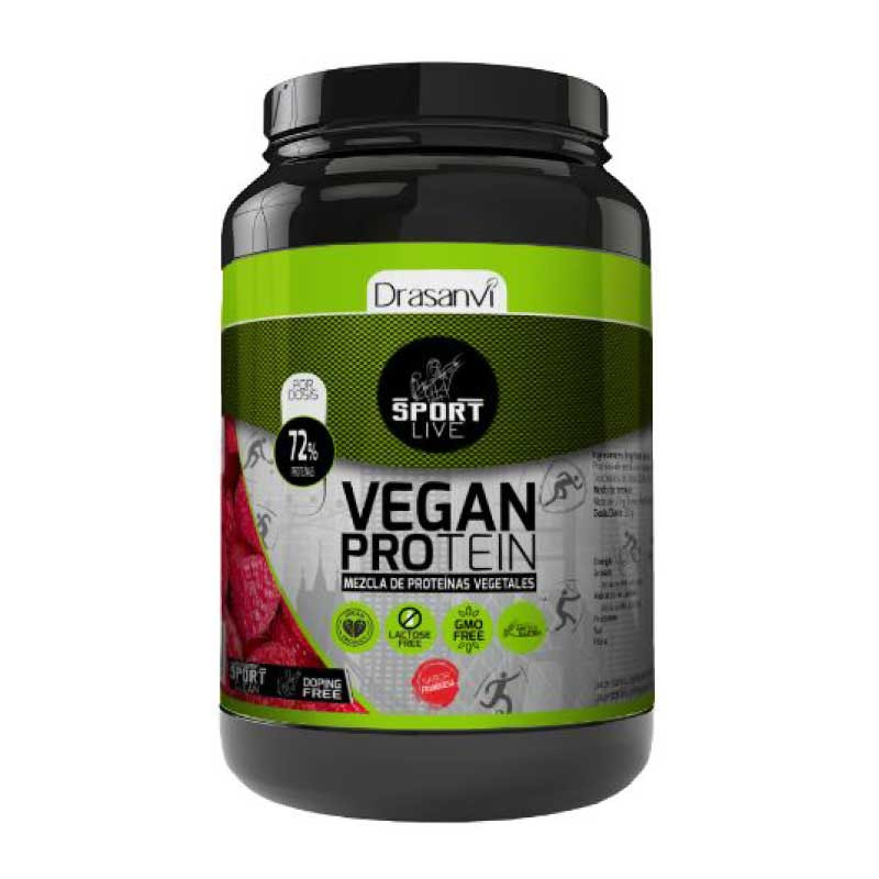 Proteína Vegetal sabor Frambuesa 600 g Sport Live |Drasanvi